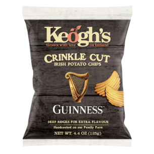 Keogh's Crinkle Cut Guinness-flavoured crisps