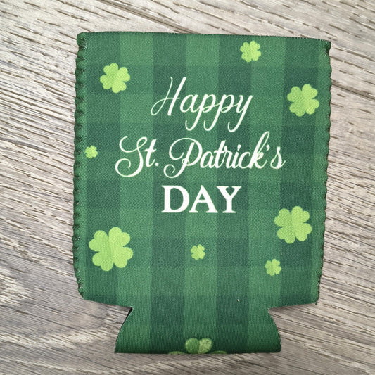 Irish Koozies – St. Patrick's Day Plaid