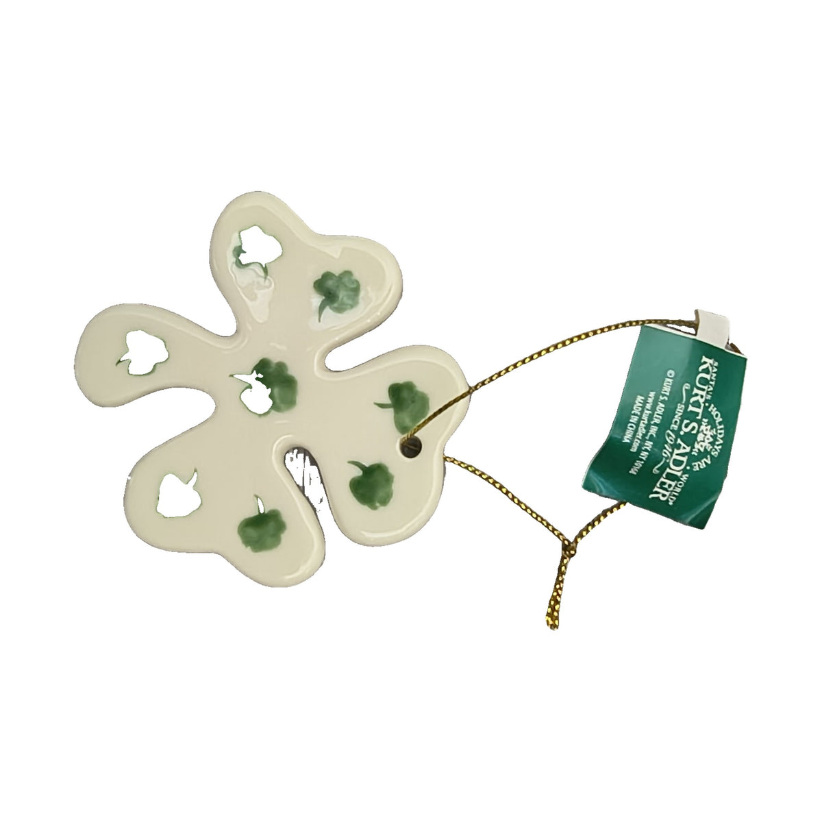 Kurt Adler porcelain shamrock ornament