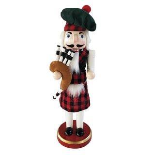 14-inch leprechaun soldier figurine – Scottish bagpiper