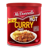 McDonnell's Hot Curry Sauce tub