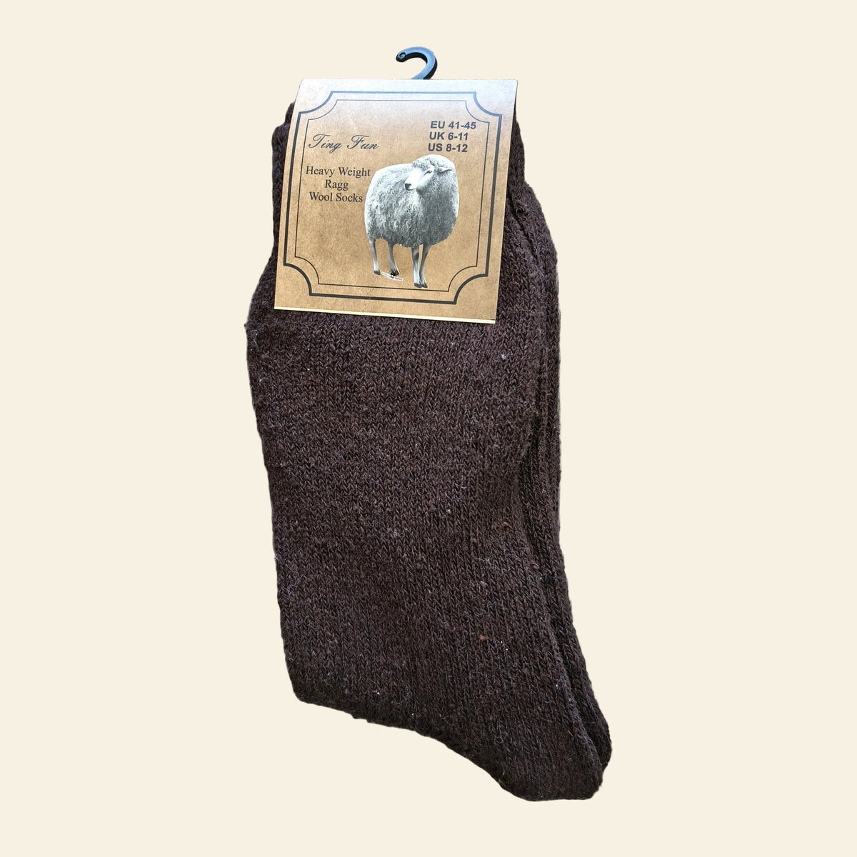 Plain wool socks – Brown