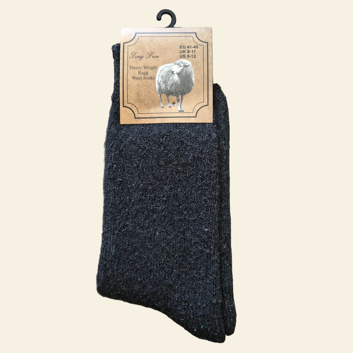 Plain wool socks – Charcoal