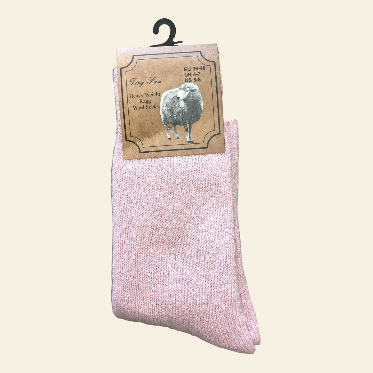 Plain wool socks – Pink