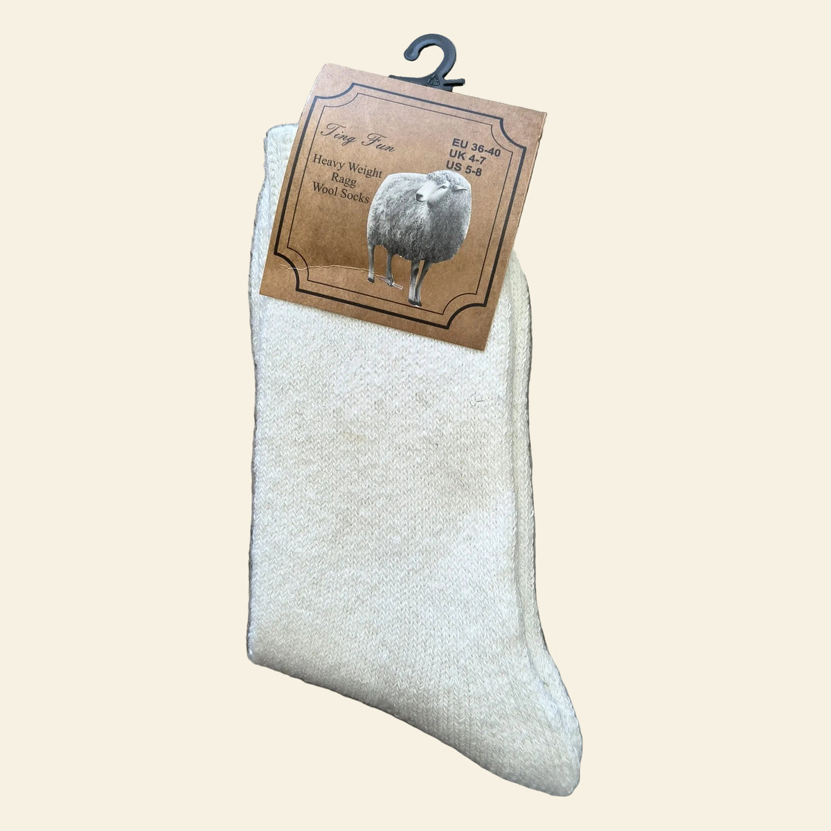 Plain wool socks – White