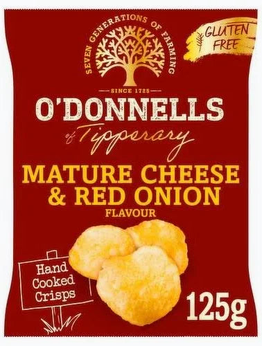 O'Donnells Mature Cheese & Onion crisps