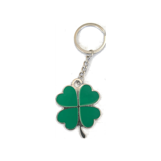 Four-leaf shamrock keychain