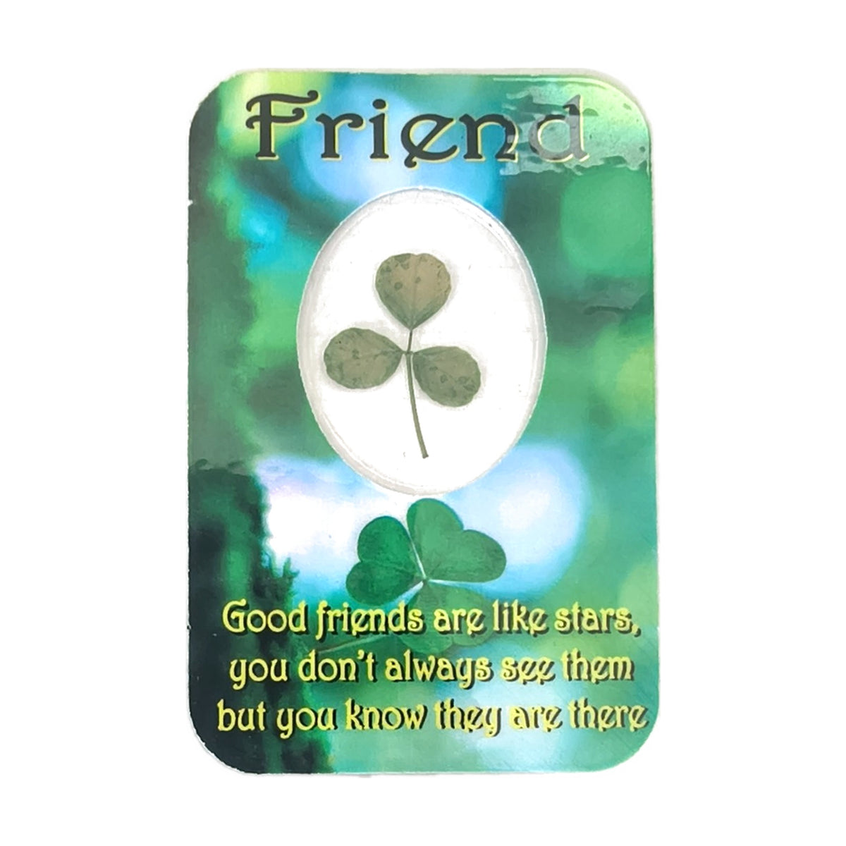 Friend real shamrock pouch card
