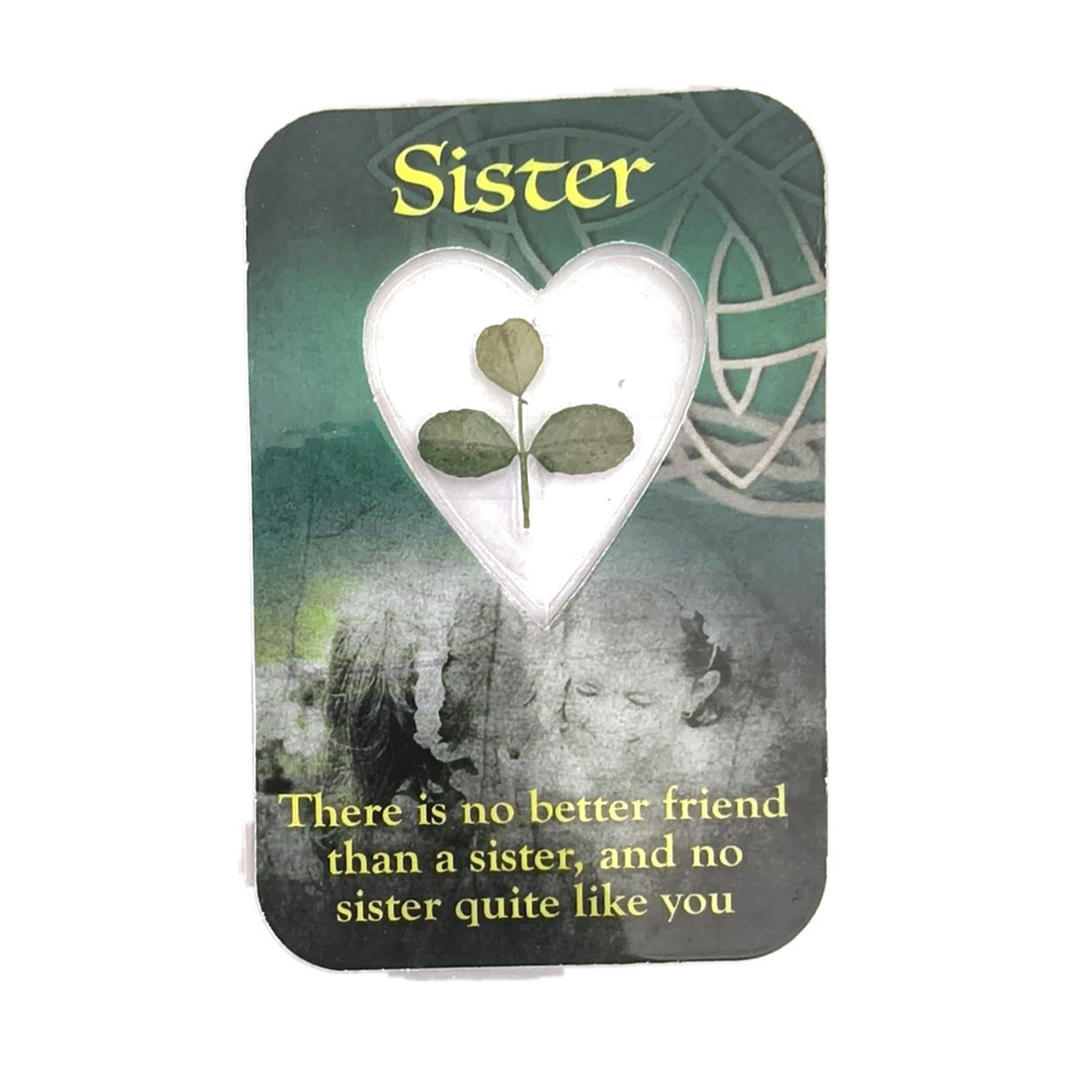 Sister real shamrock pouch card