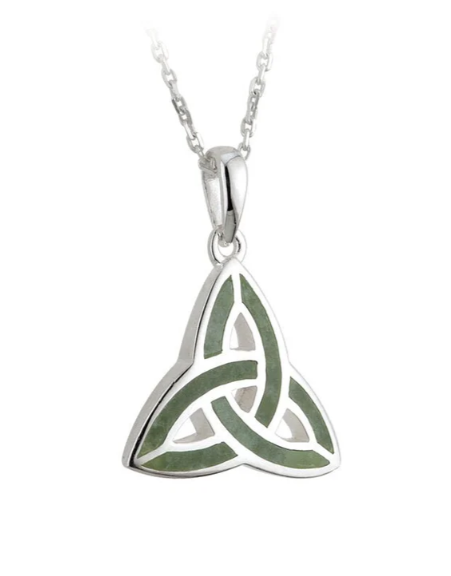 Solvar Connemara Marble Trinity Knot Pendant