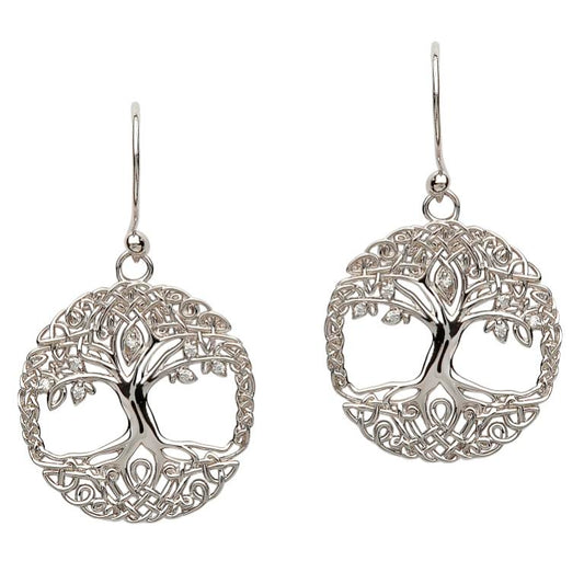 Shanore Tree Of Life Silver Earrings