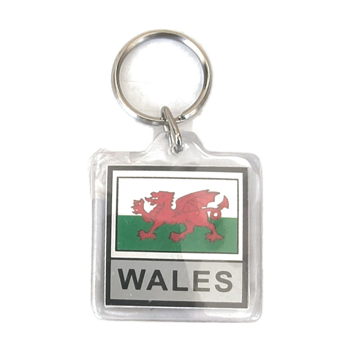Wales flag acrylic keychain